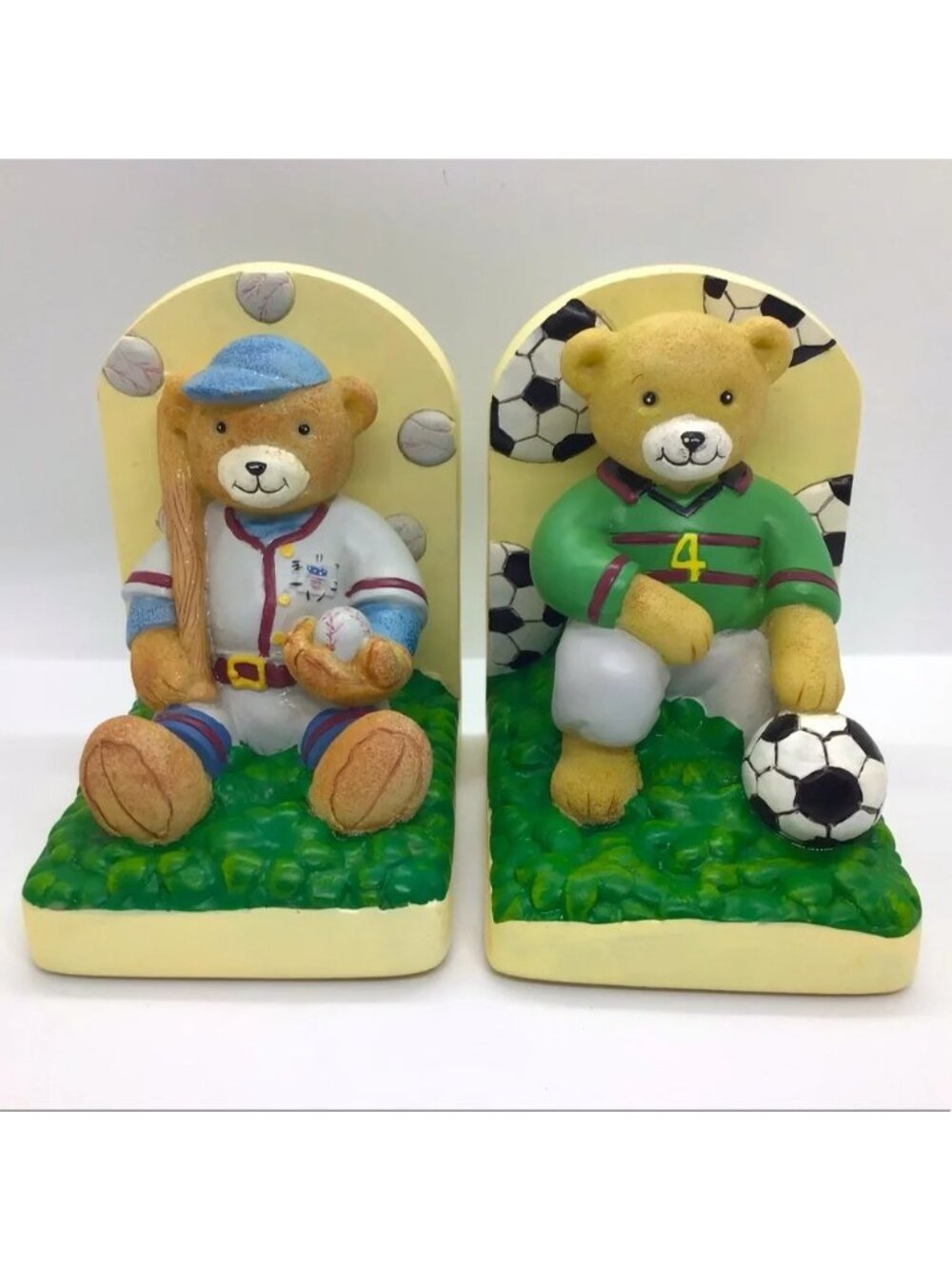 Kidsline Club USA Sports Bears Bookends -- NIB